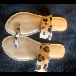 Cheetah print sandals